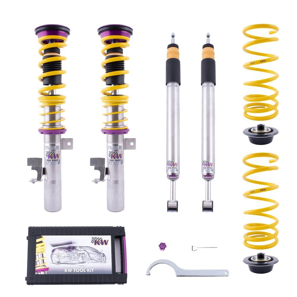 KW Gewindefahrwerk V3 Inox (mit Druck- & Zugstufendämpfung) für BMW M4 CS Typ F82 ohne EDC