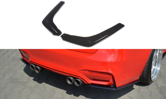 Heck Ansatz Flaps Diffusor V.1 für BMW M3 F80 schwarz Hochglanz