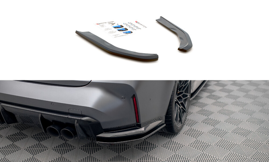 Heck Ansatz Flaps Diffusor V.1 für BMW M3 G80 schwarz Hochglanz