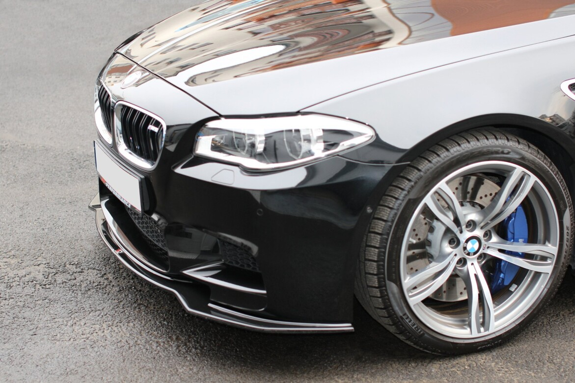 Cup Spoilerlippe Front Ansatz für BMW M5 F10/ F11 schwarz matt