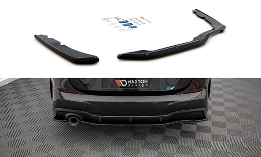 Heck Ansatz Flaps Diffusor für BMW 2 Gran Coupe M-Paket F44 Carbon Look