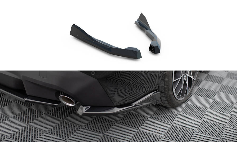 Heck Ansatz Flaps Diffusor V.2 für BMW 2 Coupe G42 schwarz Hochglanz