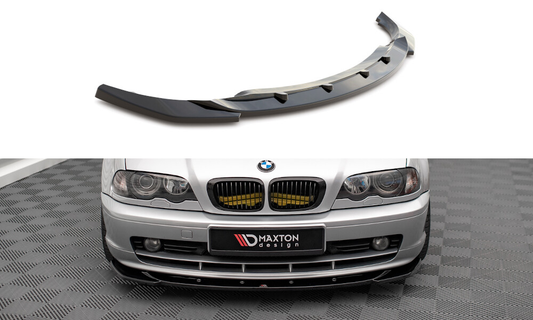 Cup Spoilerlippe Front Ansatz V.1 für BMW 3er Coupe E46 schwarz Hochglanz