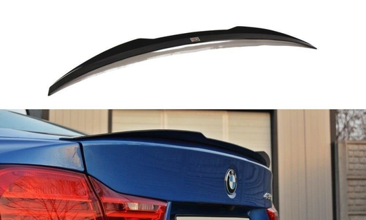 Heck Spoiler Aufsatz Abrisskante für BMW 4er F32 schwarz Hochglanz