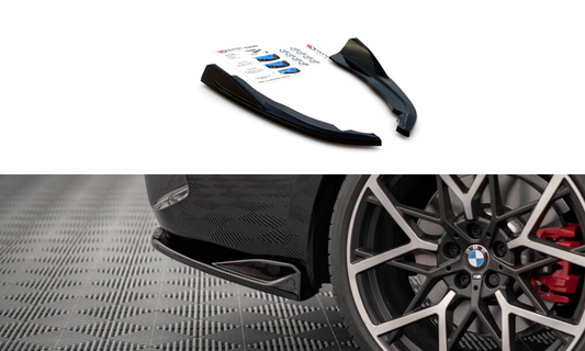 Heck Ansatz Flaps Diffusor V.2 für BMW 4er M-Paket G22 schwarz Hochglanz