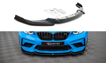 Cup Spoilerlippe Front Ansatz V.2 für BMW M2 Competition F87 schwarz Hochglanz