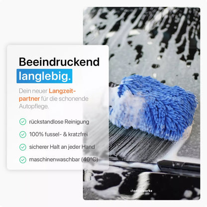 chemicalworkz Chenille Wash Mitt Blau