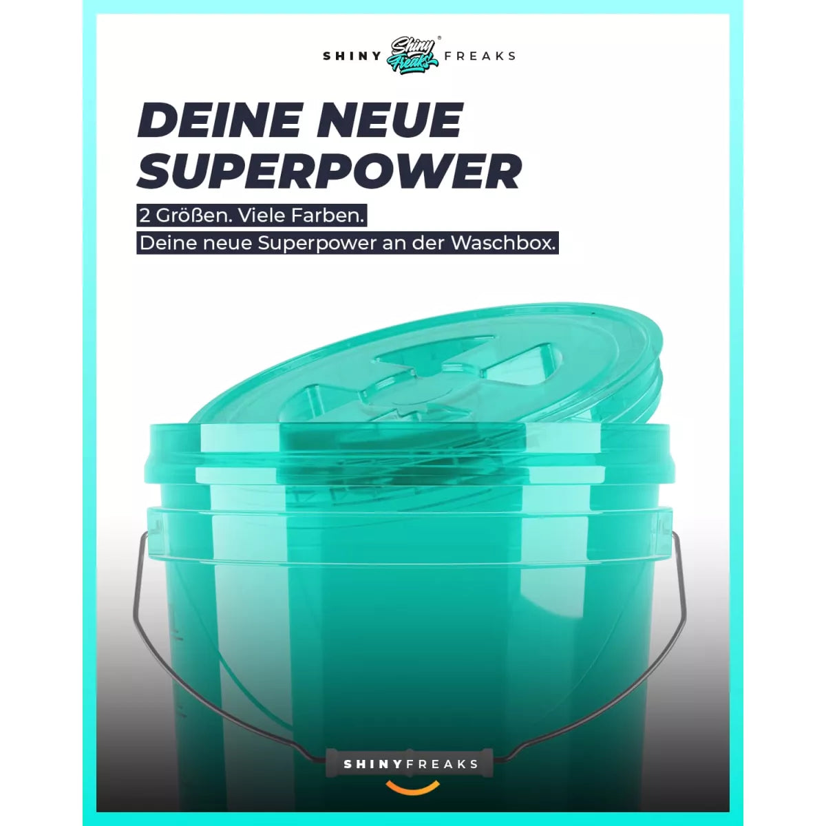 chemicalworkz Performance Buckets Wascheimer 3,5GAL Türkis Transparent