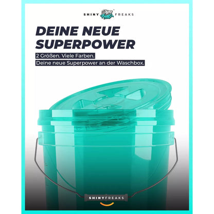 chemicalworkz Performance Buckets Wascheimer 3,5GAL Türkis Transparent