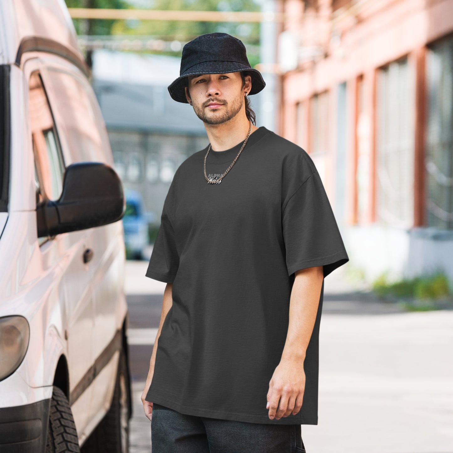 Oversized T-Shirt mit verwaschenem Look