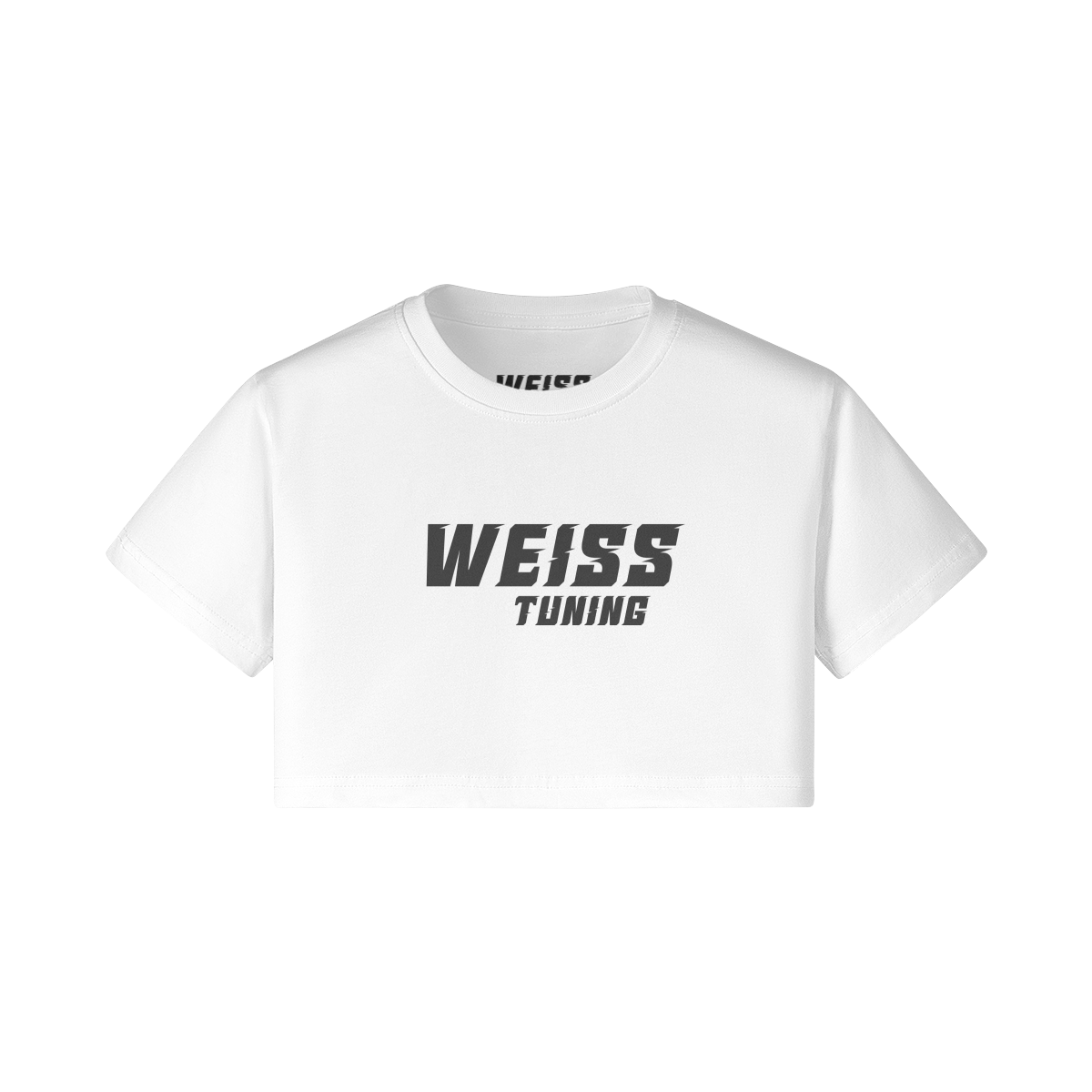 WEISS TUNING CROP TOP SCHWARZ