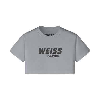 WEISS TUNING CROP TOP SCHWARZ