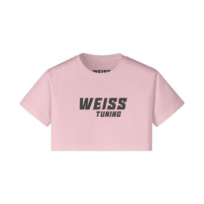 WEISS TUNING CROP TOP SCHWARZ