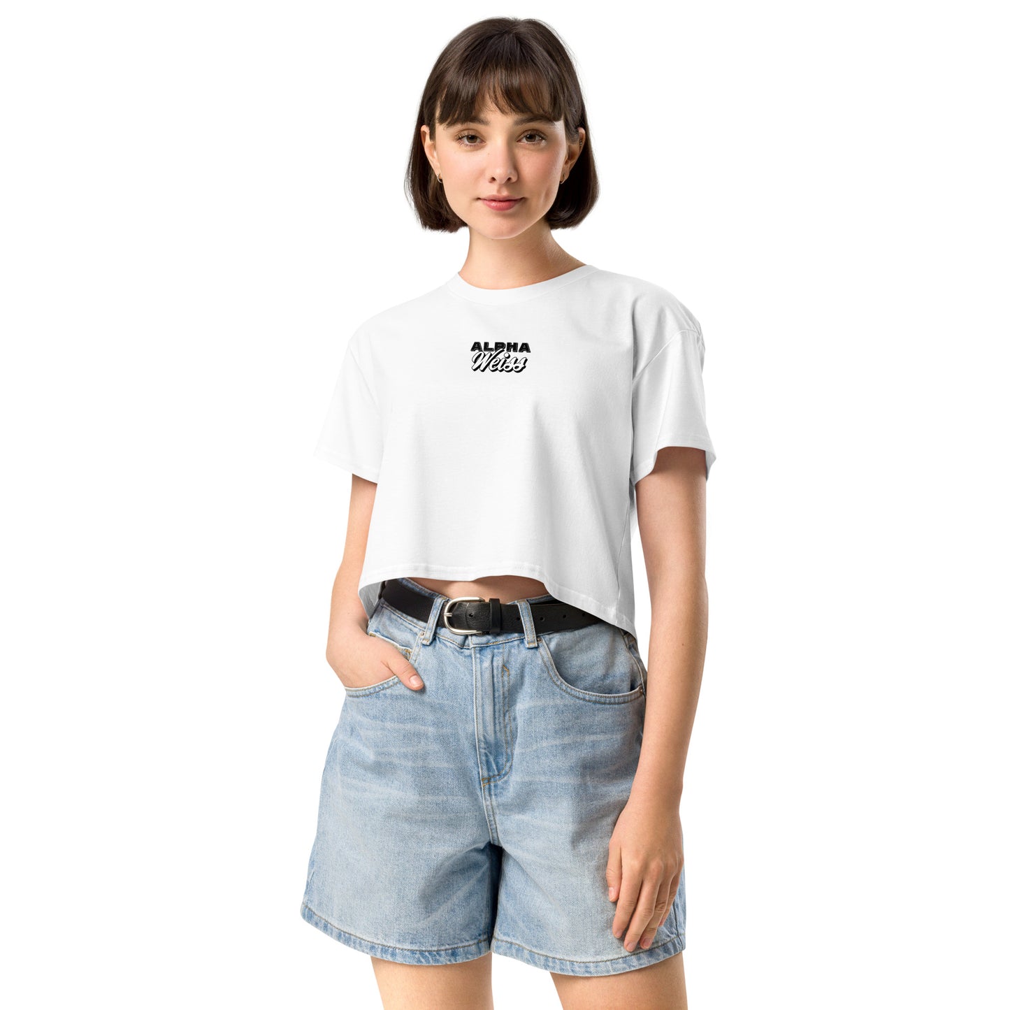 Alpha Weiss Basic-Crop-Top